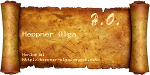 Heppner Olga névjegykártya